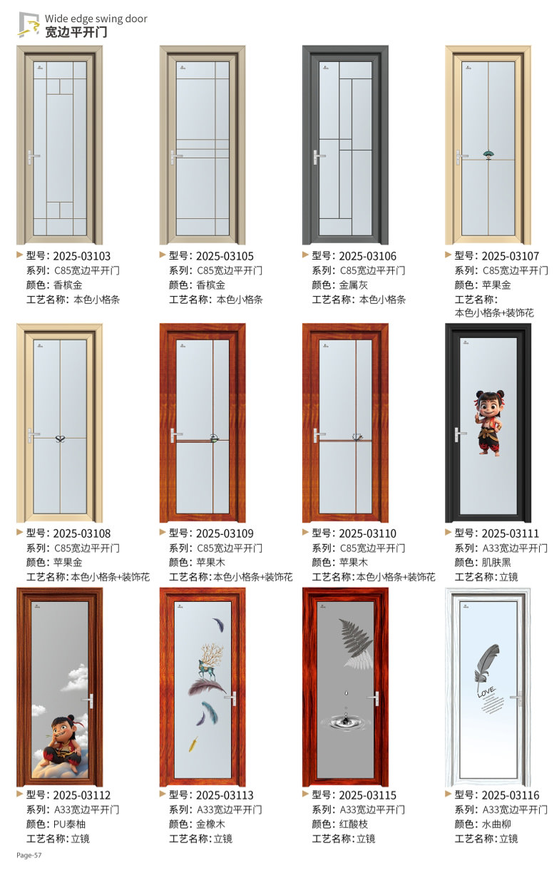 寬邊鋁門_寬邊平開門2